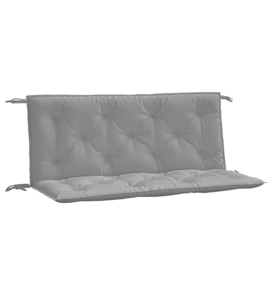 Cuscini per panca da giardino set di 2 grigio 120x50x7 cm tessuto Oxford