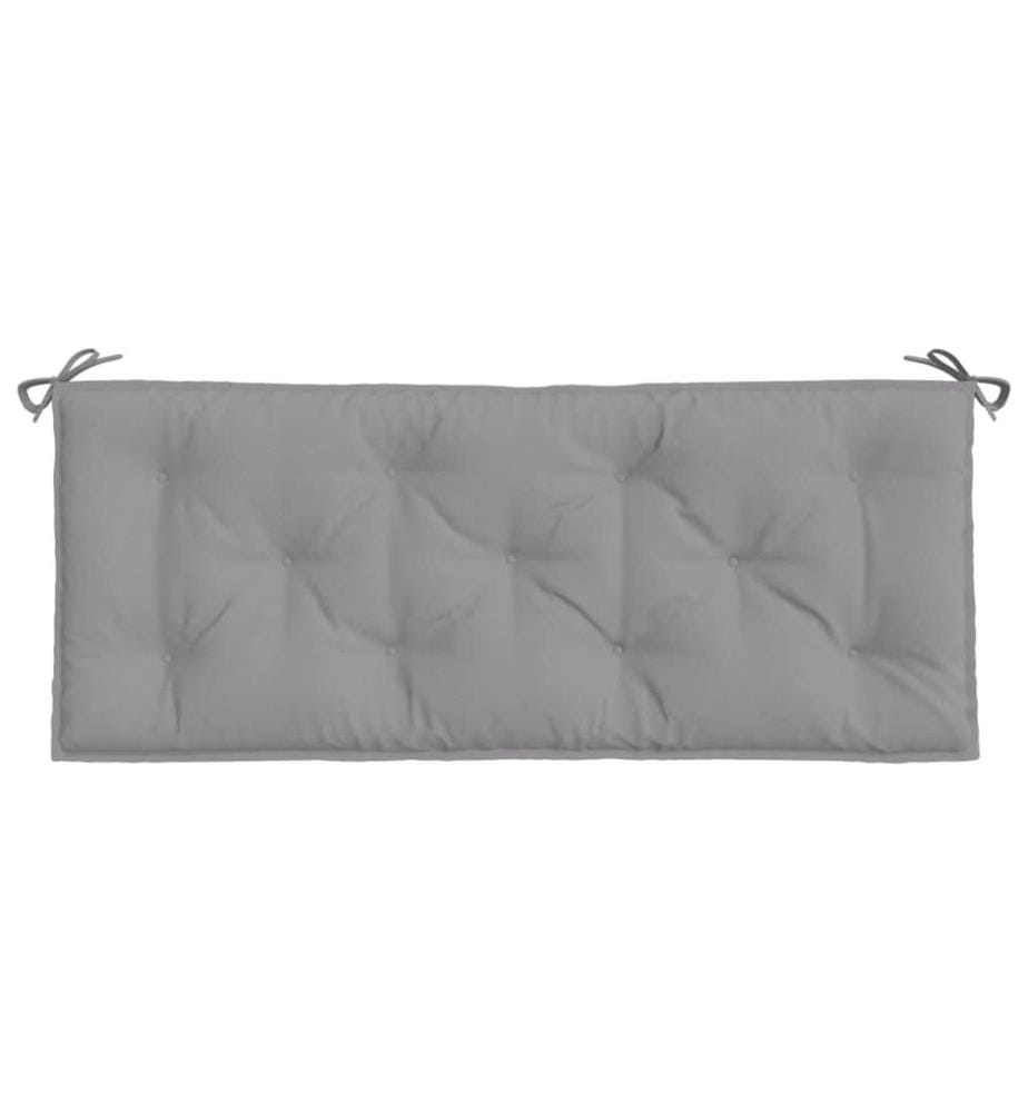 Cuscini per panca da giardino set di 2 grigio 120x50x7 cm tessuto Oxford