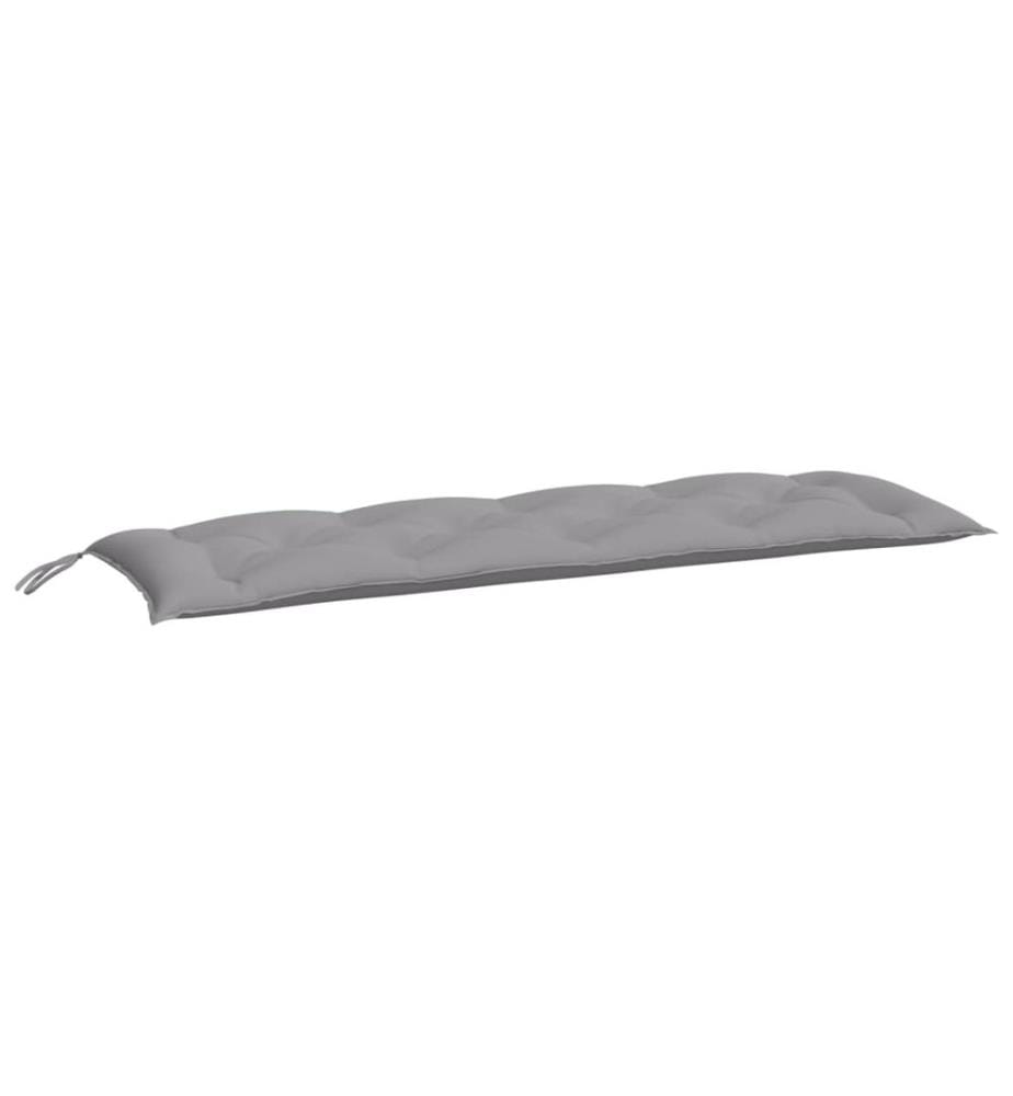 Cuscini per panca da giardino set di 2 grigio 150x50x7 cm tessuto Oxford