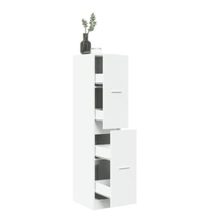 Armoire d'apothicaire blanche 30 x 41 x 144,5 cm Bois d'ingénierie