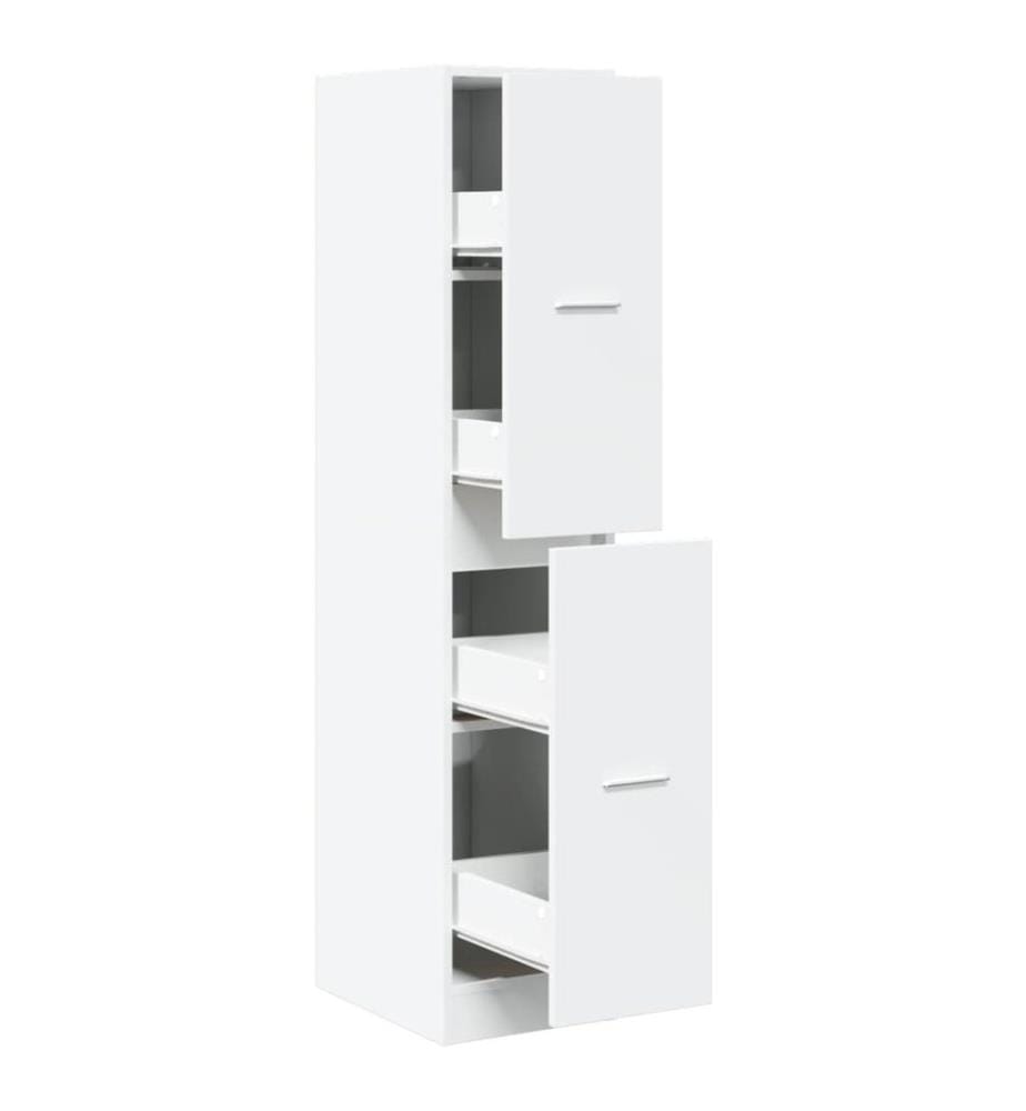 Armadio d'apotecario bianco 30 x 41 x 144,5 cm Legno di ingegneria