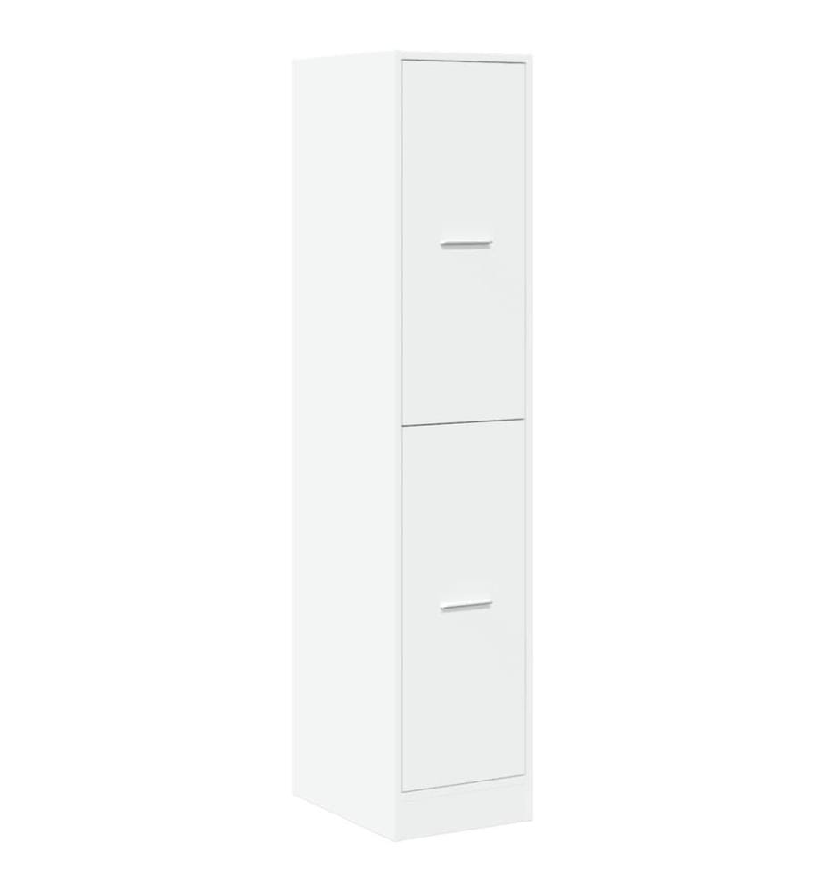 Armadio d'apotecario bianco 30 x 41 x 144,5 cm Legno di ingegneria