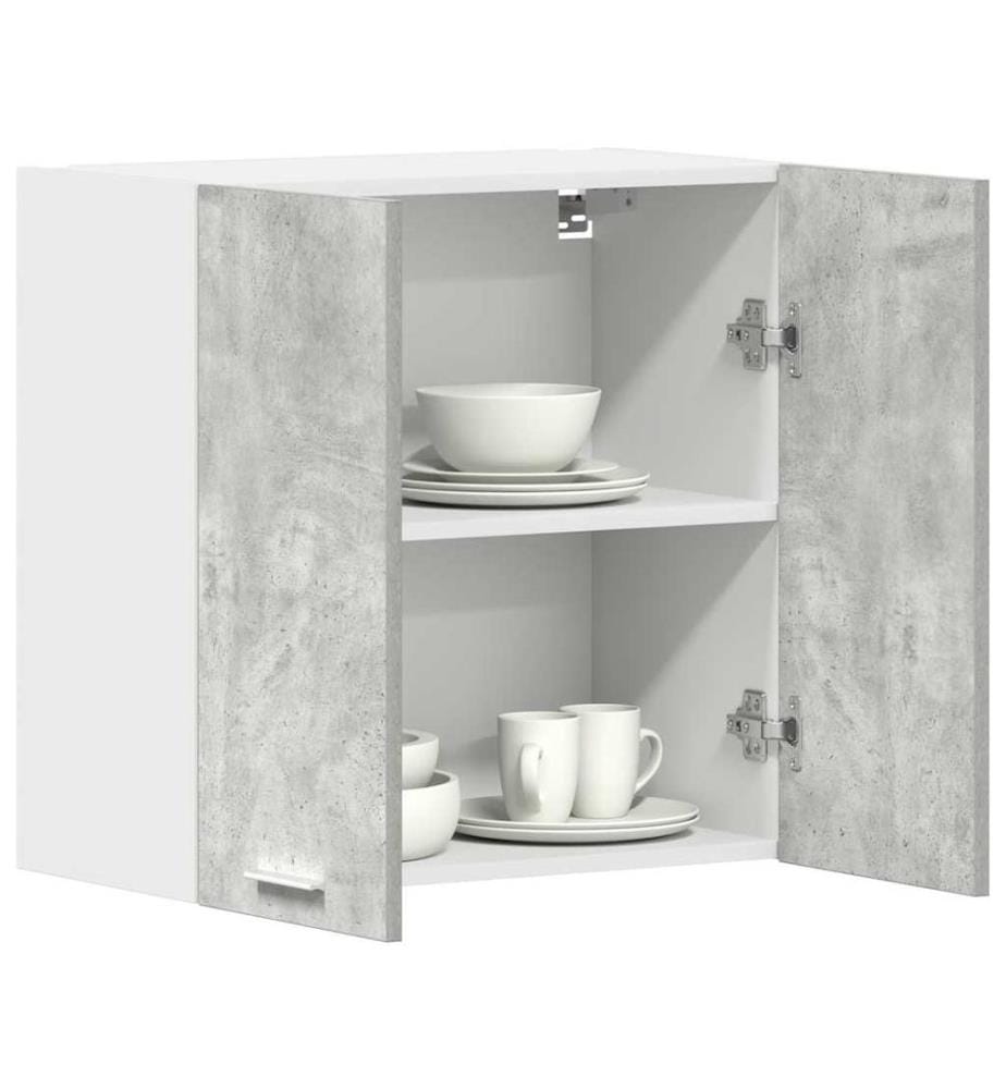 Armoire murale cuisine gris béton 60x31x60 cm bois d'ingénierie