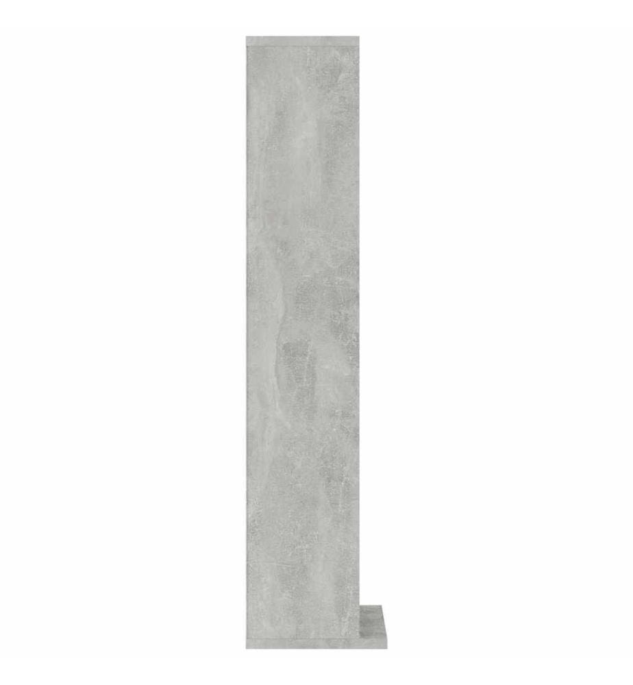 Armoire à CD Gris béton 21x20x88 cm Bois d'ingénierie