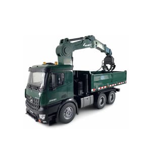 AMEWI - Camion Mercedes Benz Arocs camion à benne basculante avec grue 1:18, RTR