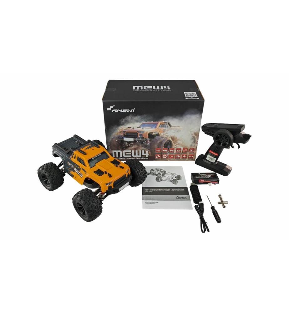 AMEWI - Monster Truck MEW4 Brushless 4WD RTR, 1:16