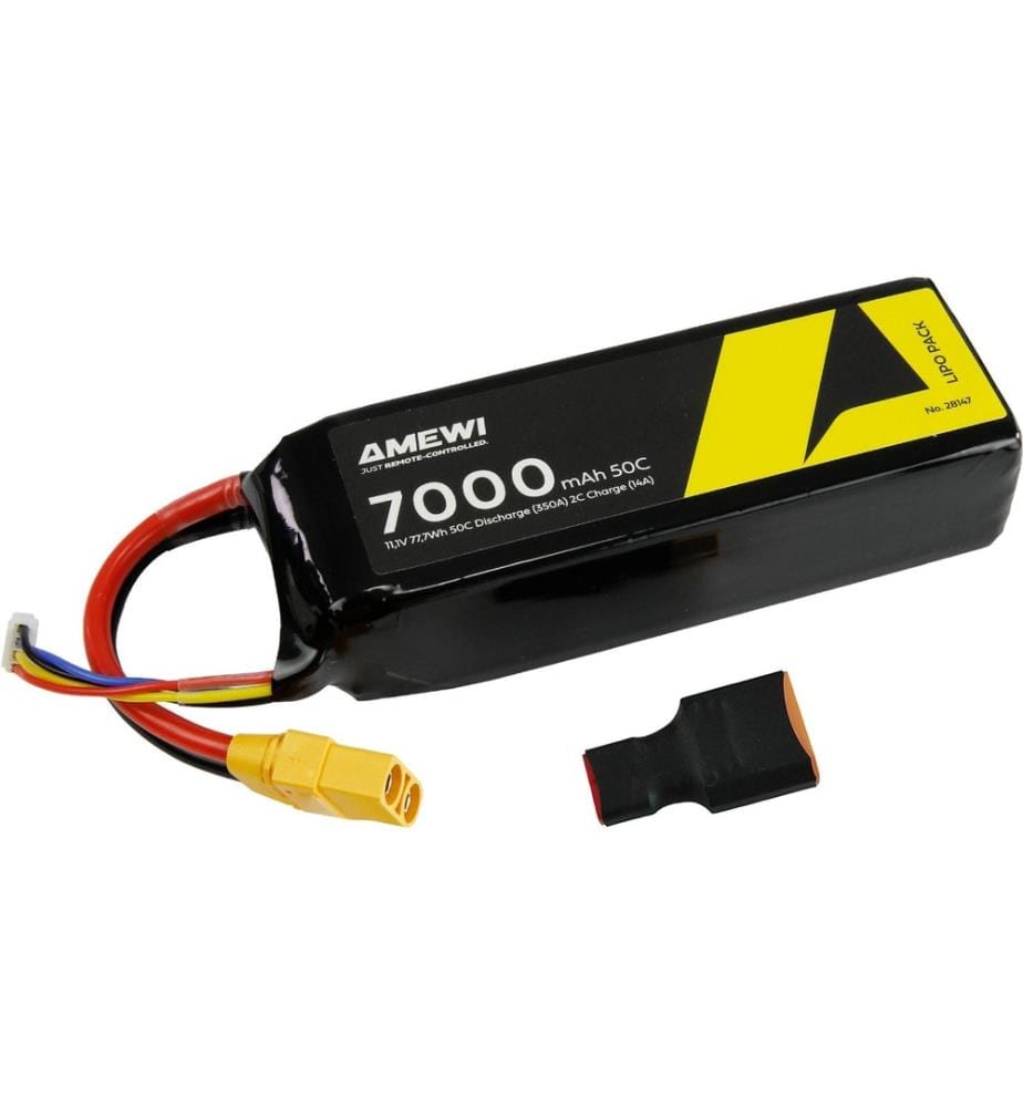 AMEWI - Batterie RC LiPo 3S 11.1 V 7000 mAh 50C XT90