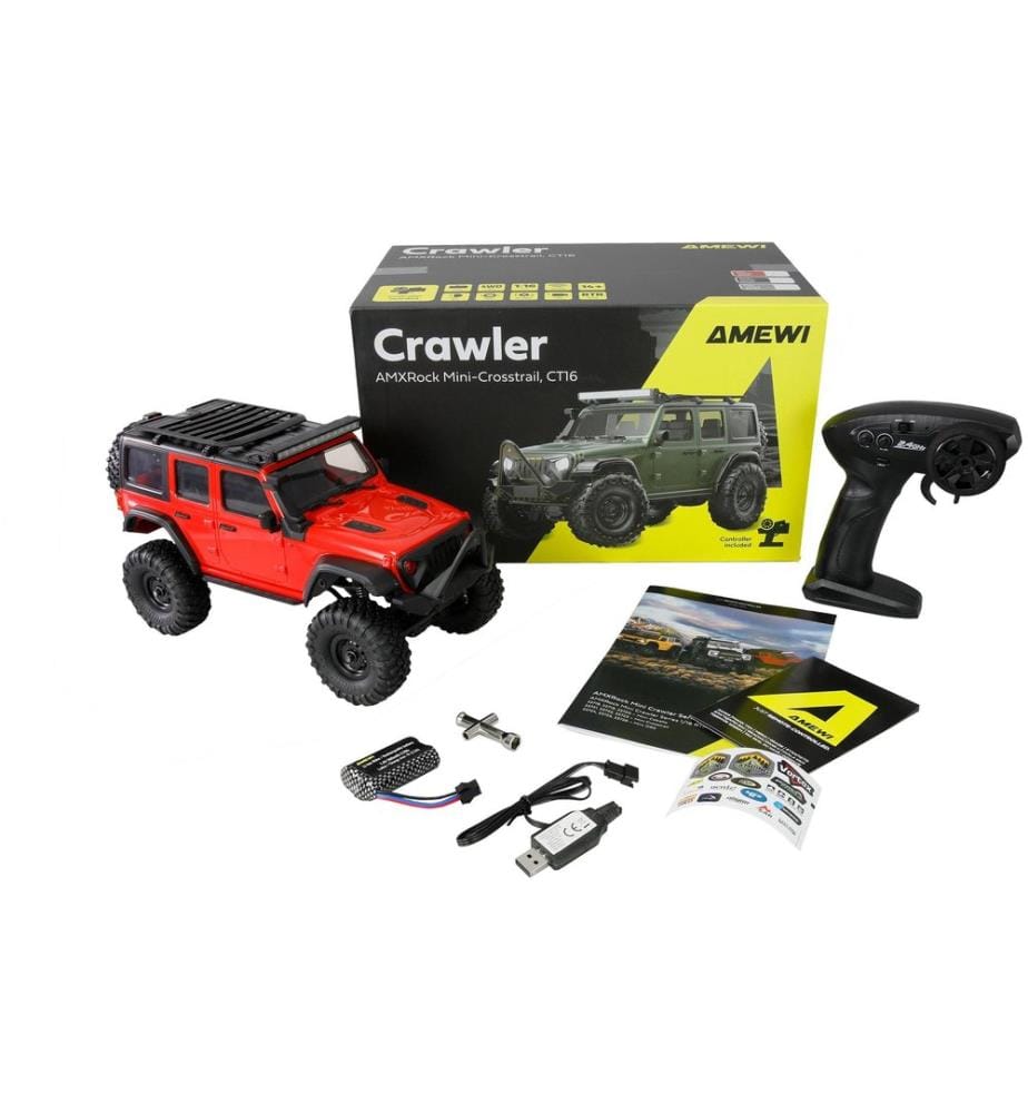 AMEWI - Scale Crawler Mini-cross-trail AMXRock 1:16 Rouge