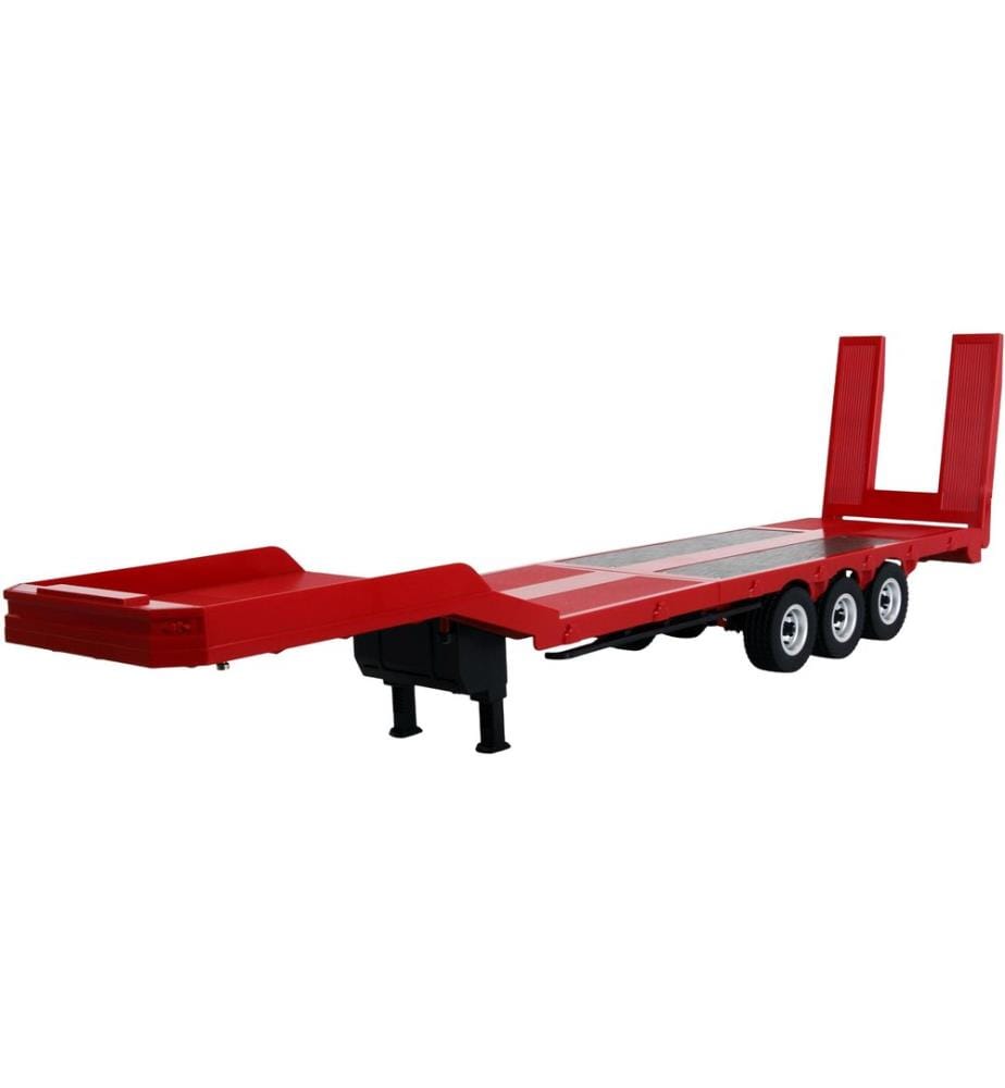 AMEWI - Semi-remorque Remorque surbaissée à trois essieux pour Scania 1:18 rouge