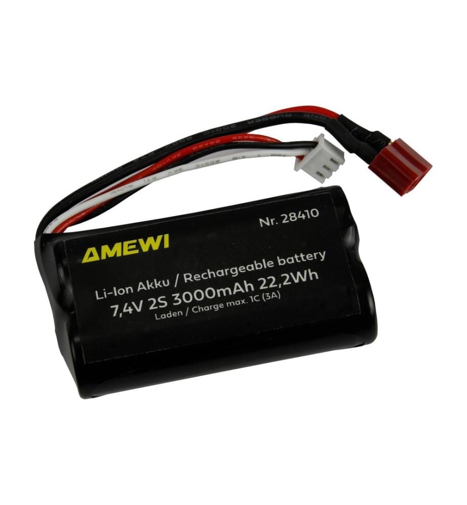 AMEWI - Batterie RC Li-Ion 2S 7.4 V 3000 mAh Deans