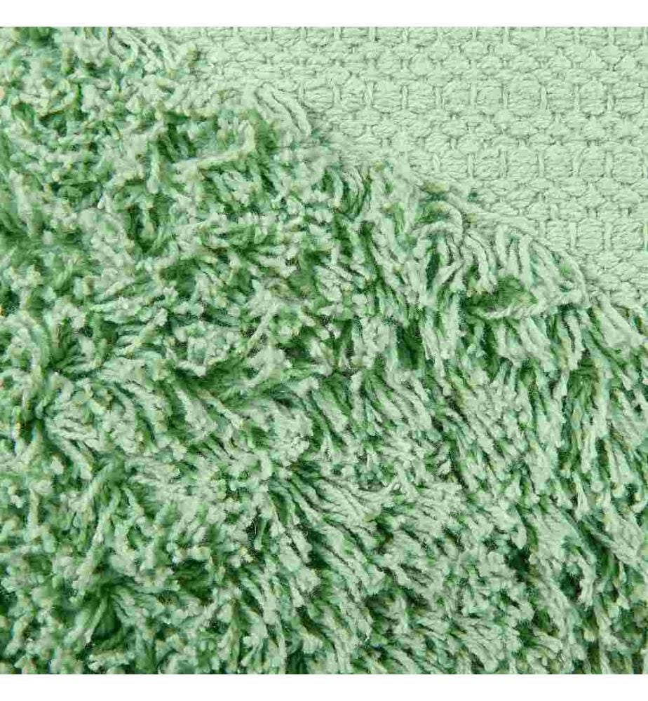 Coussin Décoratif en Coton Vert Clair 45 x 45 cm Motif Géométrique Accessoires de Décoration Boho