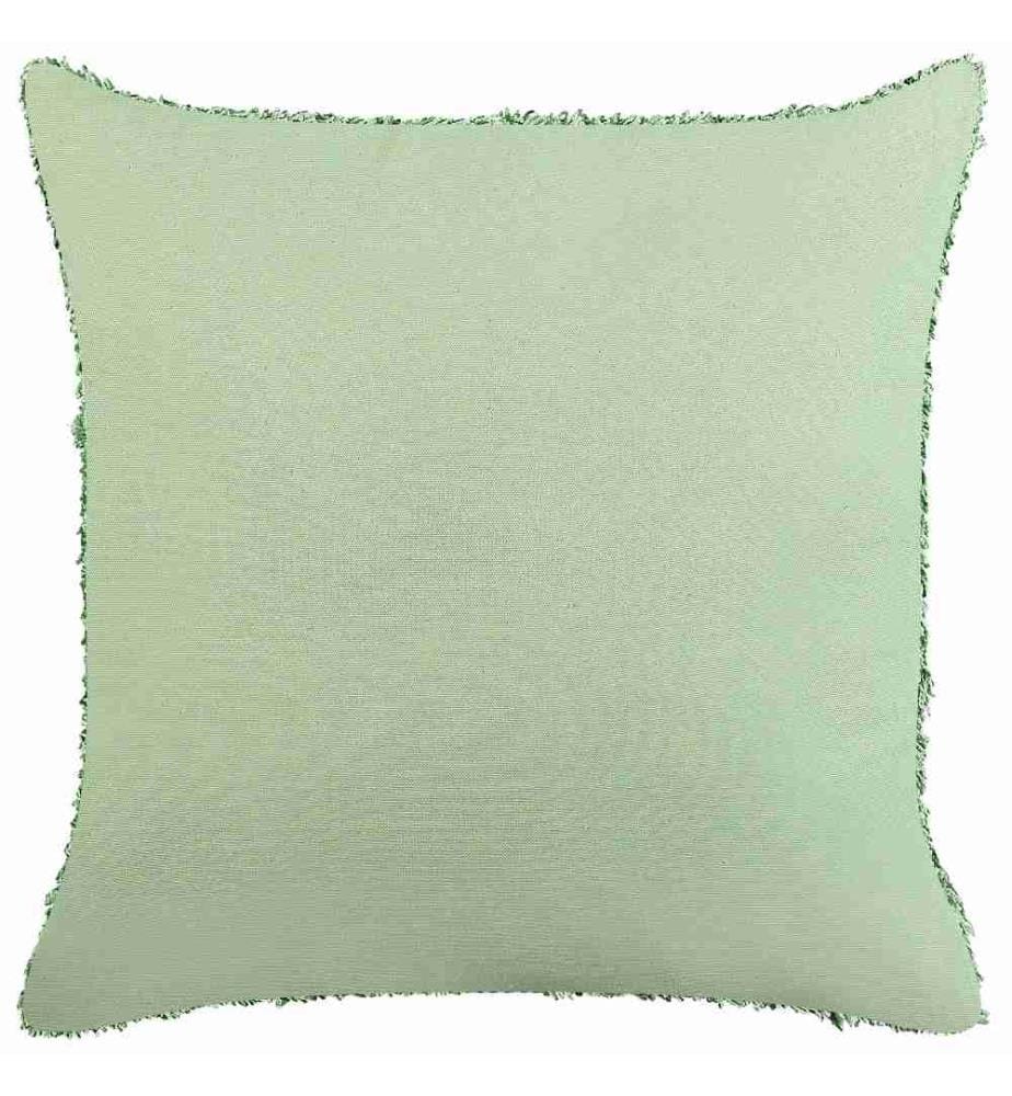 Set 2 Coussins Décoratifs en Coton Vert Clair 45 x 45 cm Motif Géométrique Accessoires de Décoration Boho