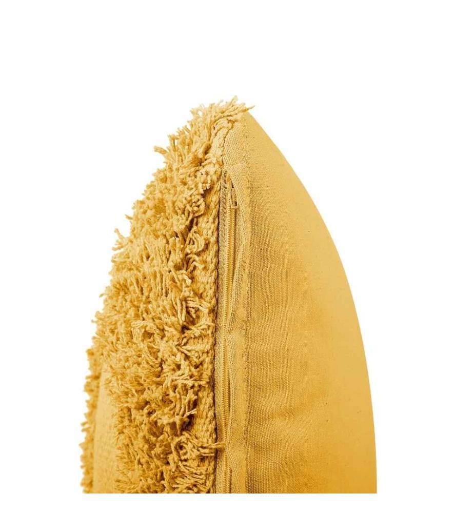 Set 2 Coussins Décoratifs en Coton Jaune 45 x 45 cm Motif Géométrique Accessoires de Décoration Boho