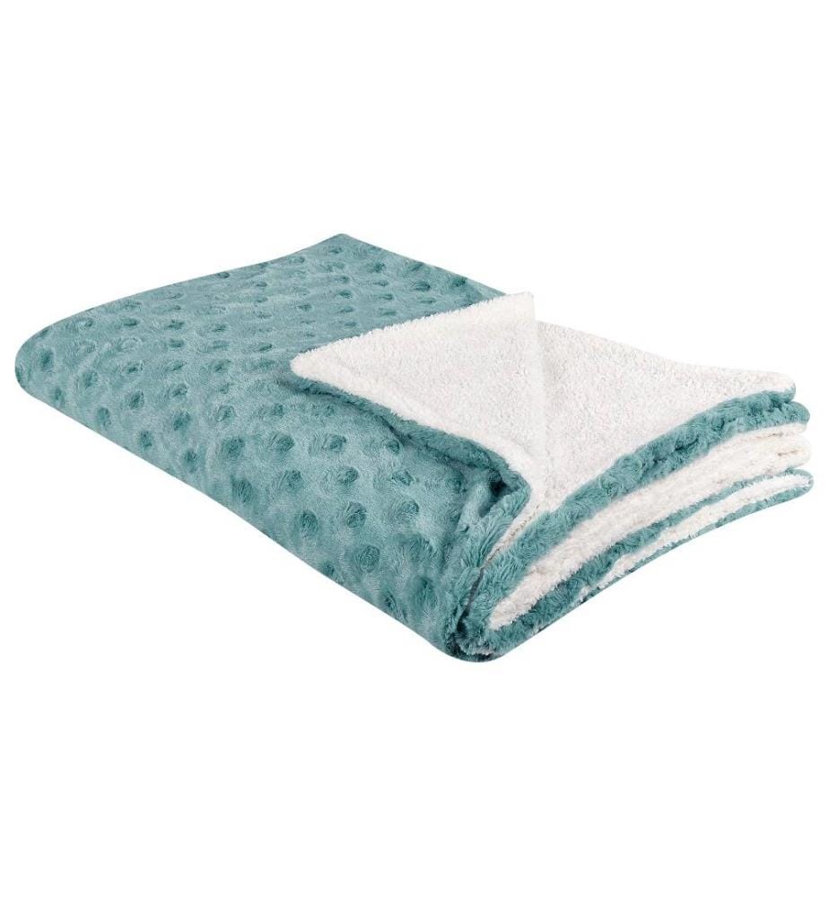 Couvre Lit Plaid en Polyester Vert Clair 150 x 200 cm Douillet Ultra Doux Lit Douillet Accessoire Chambre Canapé