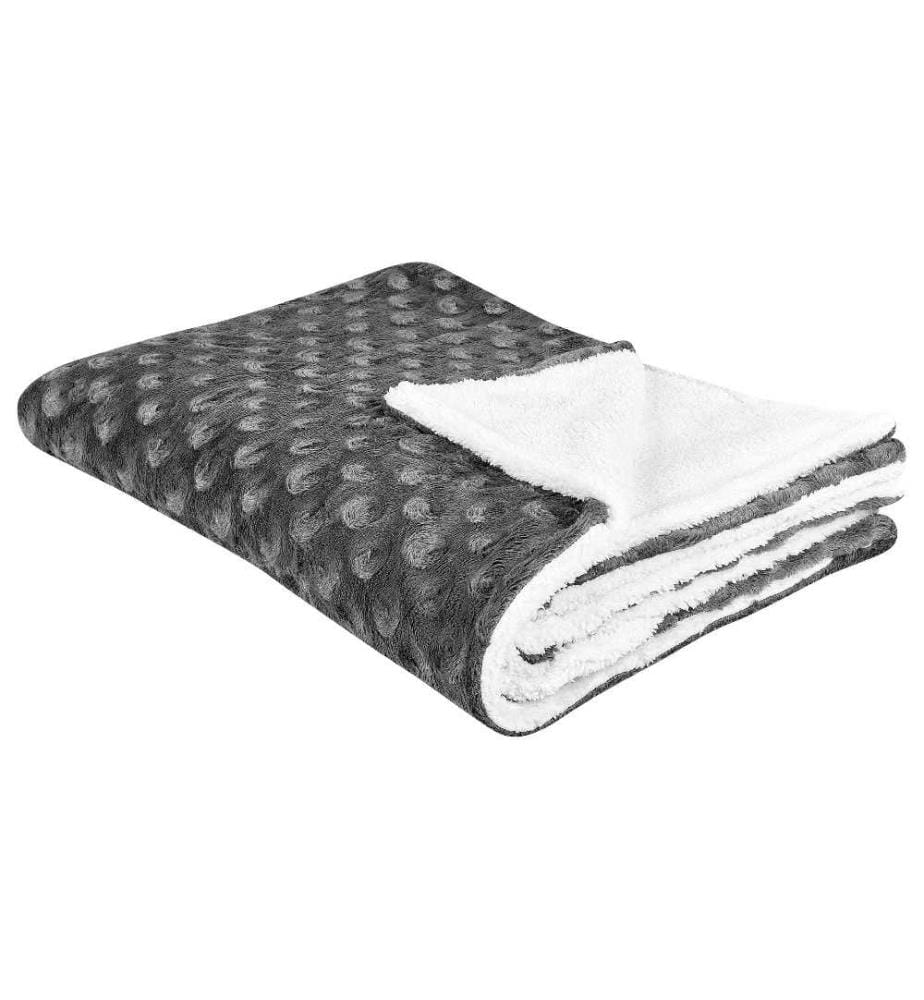 Couvre Lit Plaid en Polyester Gris 150 x 200 cm Douillet Ultra Doux Lit Douillet Accessoire Chambre Canapé