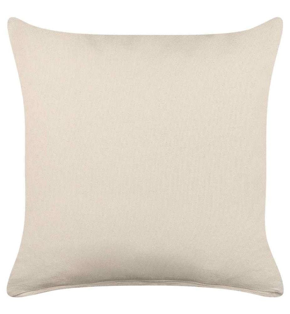Set 2 Coussins Décoratifs en Coton Beige 45 x 45 cm Pompons Décoratifs Accessoire Salon Chambre à Coucher Boho