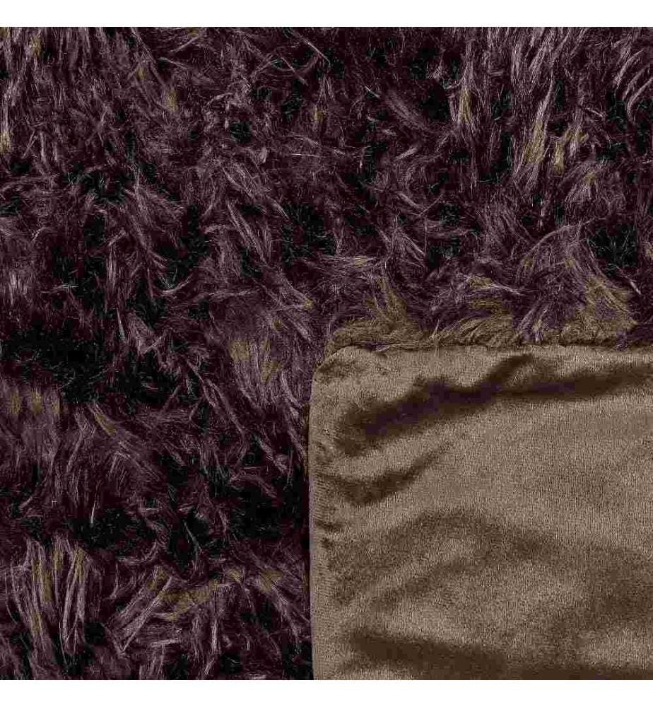 Kuscheldecke Braun Acryl 150 x 200 cm Felloptik Modern Schlafzimmer Wohnzimmer Accessoire Deko Überwurf Wohndecke Sofadecke Tagesdecke