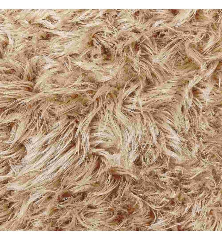 Kuscheldecke Hellbraun Acryl 150 x 200 cm Felloptik Modern Schlafzimmer Wohnzimmer Accessoire Deko Überwurf Wohndecke Sofadecke Tagesdecke