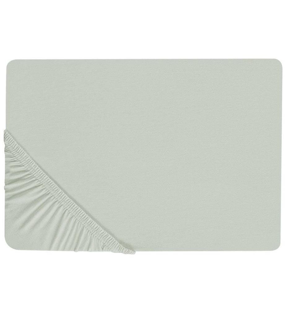 Drap-Housse en Coton Vert Clair 90 x 200 cm Bordure Élastique Style Classique pour Chambre à Coucher Tendance Moderne