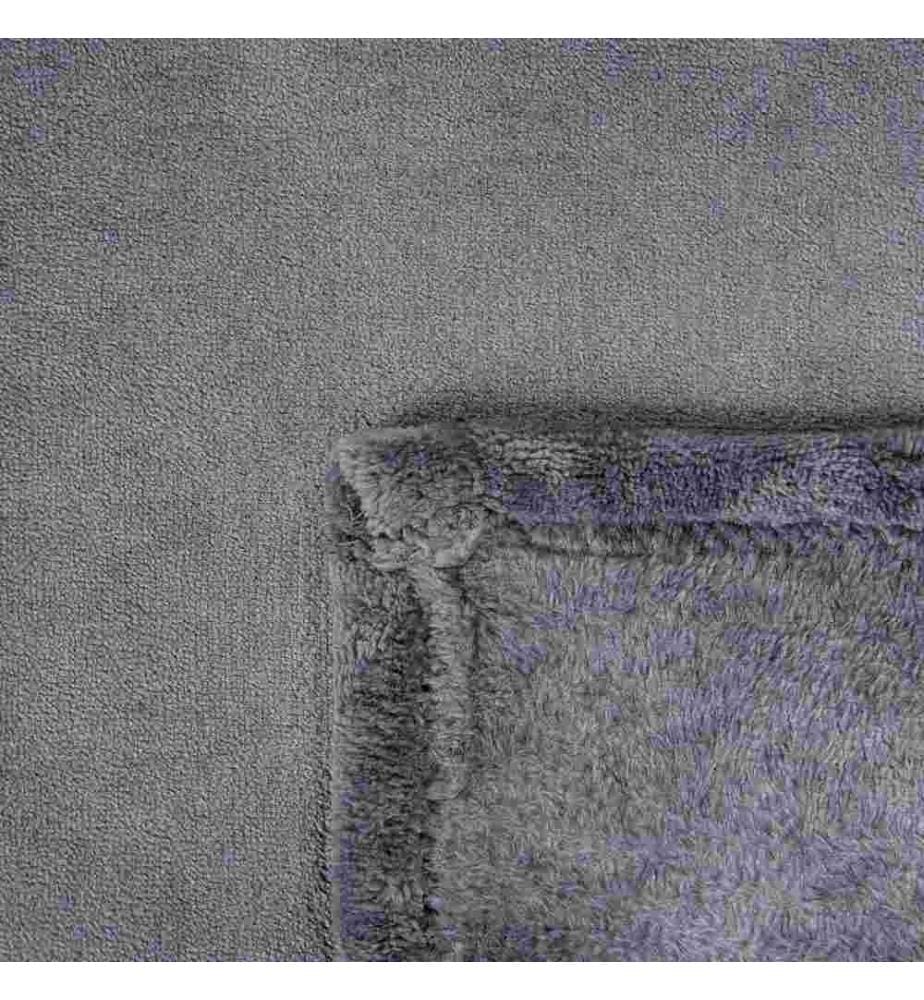 Kuscheldecke Grau Polyester Stoff 150 x 200 cm Einfarbig Modern Überwurf für Bett Sofa Couch Sessel Erwachsene Kinder Wohnzimmer Schlafzimmer