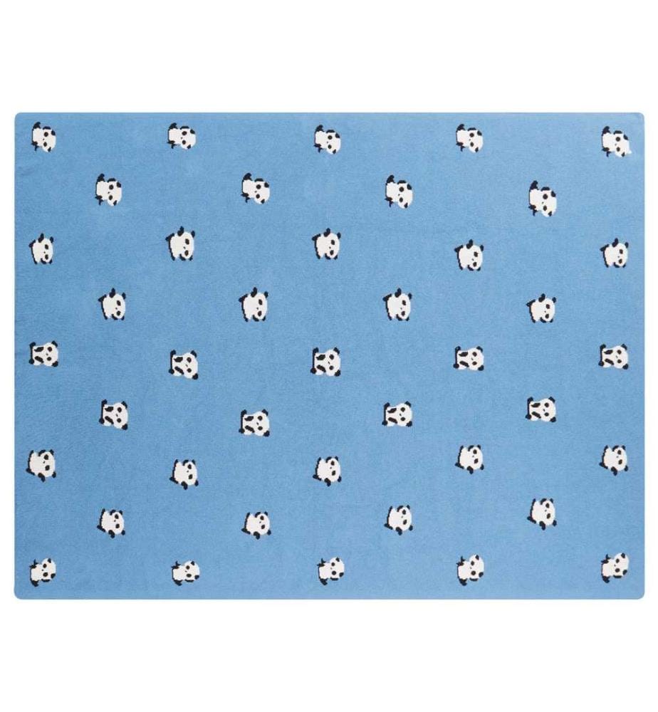Couverture pour enfants Bleu Coton 130 x 180 cm Couverture douillette Motif Pandas Chambre à coucher Chambre d'enfants Design moderne