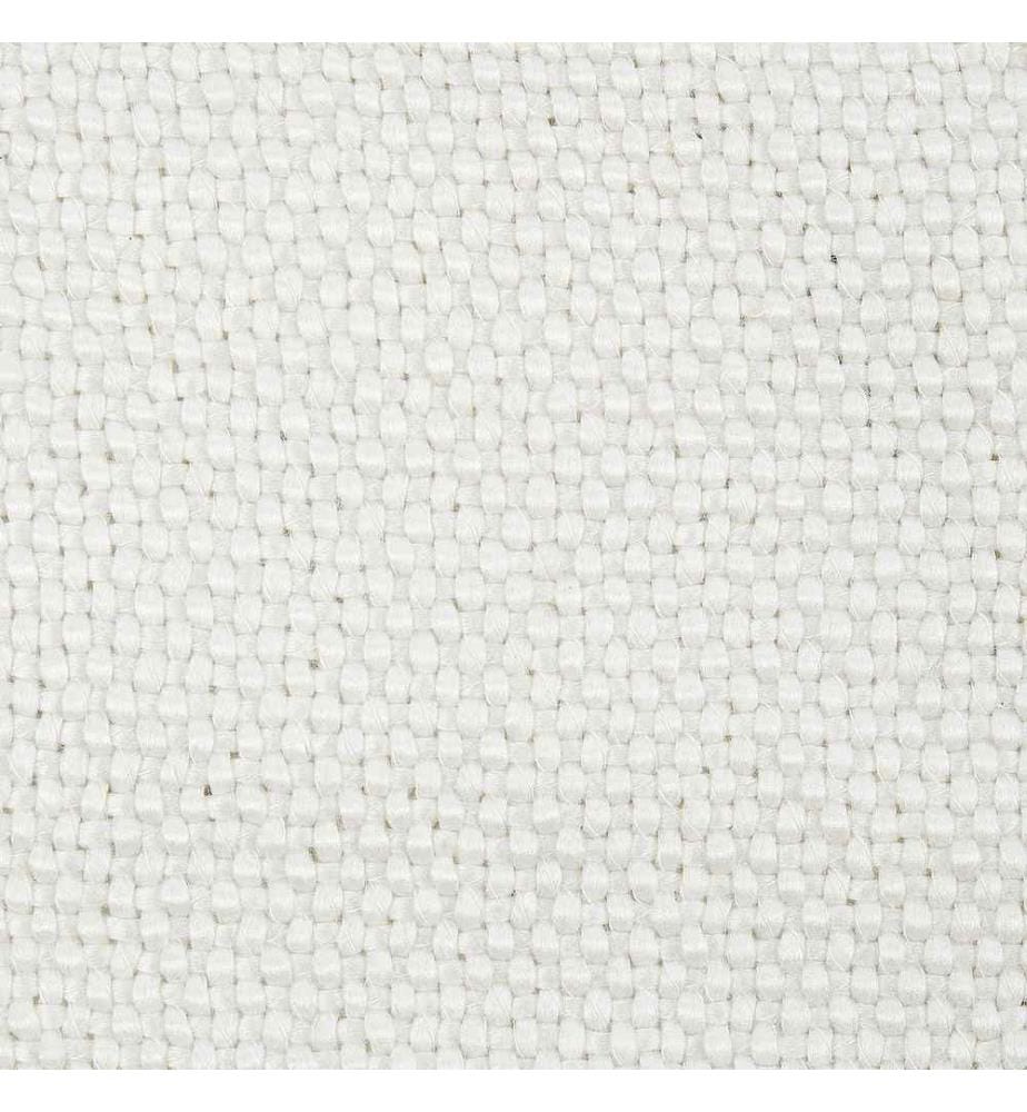 Couverture Blanc Cassé 200 x 220 cm Plaid Tissé à la Main Salon Chambre avec Franges Style Moderne
