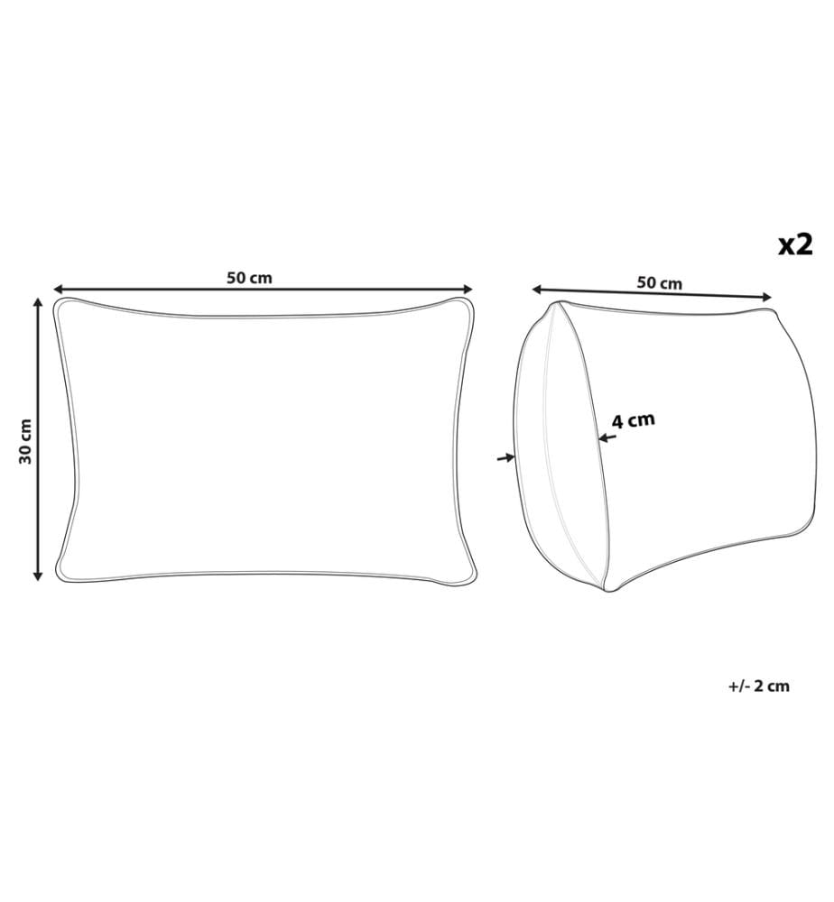Dekokissen 2er Set Rosa u. Weiss aus Baumwolle 30 x 50 cm Rechteckig Abnehmbarer Bezug für Jugendzimmer Kinderzimmer Wohnzimmer Schlafzimmer