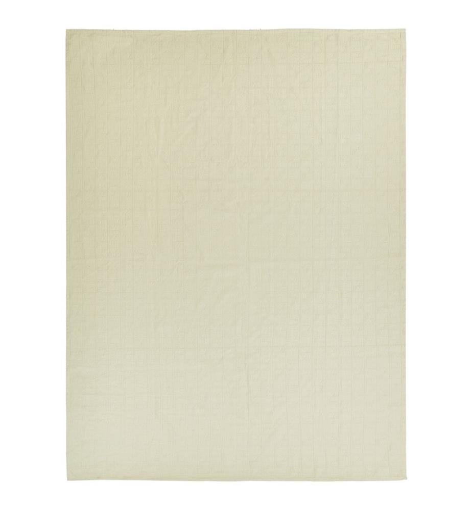Couvre-Lit Plaid Décoratif Beige en Coton 150 x 200 Motif Chambre à Coucher Salon