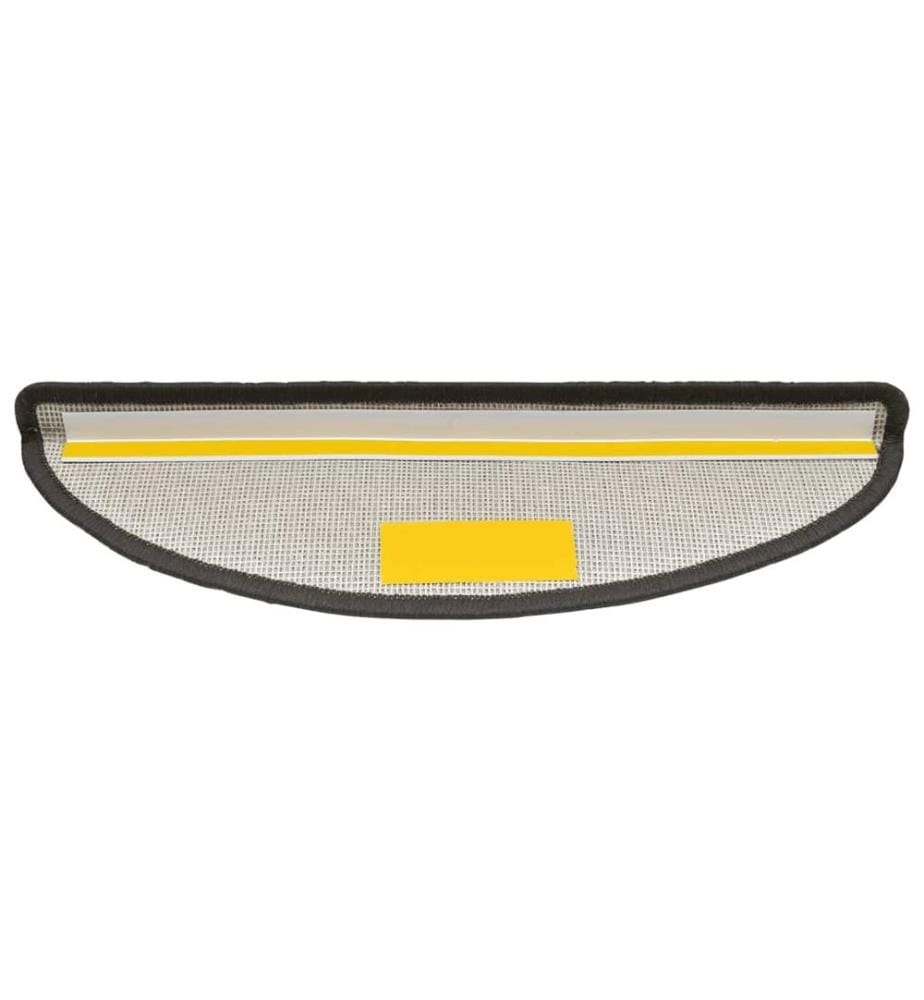 Stufenmatten 15 Stk. 56x17x3 cm Dunkelgrau Halbrund