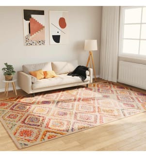 Tapis lavable multicolore 190x300 cm antidérapant
