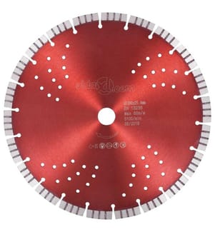 Diamant-Trennscheibe mit Turbo und Löchern Stahl 300 mm