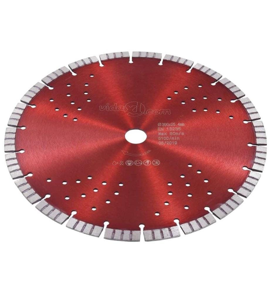 Diamant-Trennscheibe mit Turbo und Löchern Stahl 300 mm