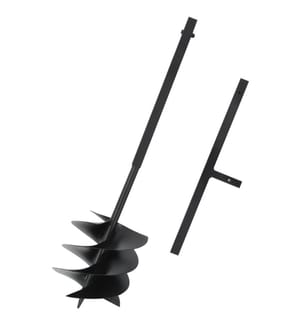 Erdbohrer mit Griff 250 mm Stahl Schwarz