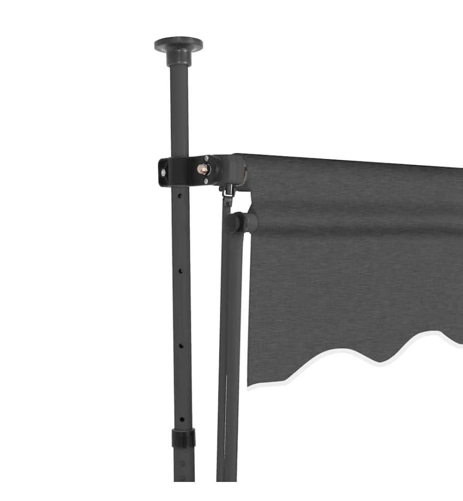 Auvent manuel rétractable avec LED 100 cm Anthracite