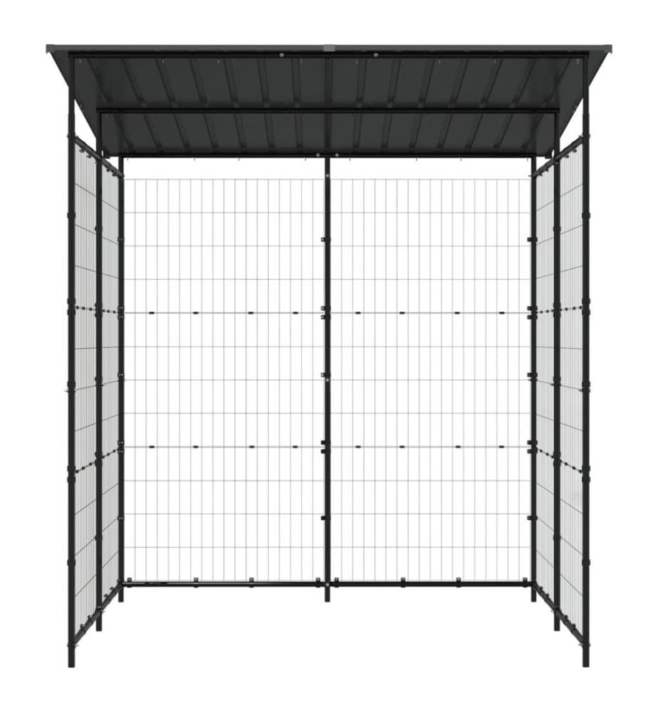 Fahrradschuppen 190x190x222 cm Stahl Schwarz