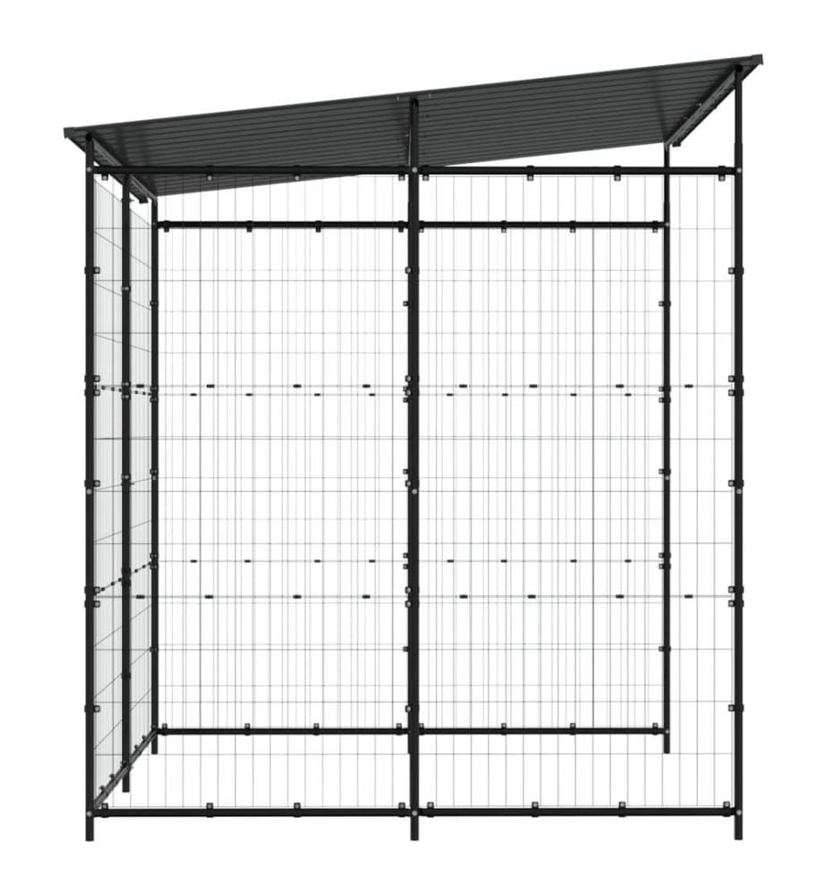 Fahrradschuppen 190x190x222 cm Stahl Schwarz