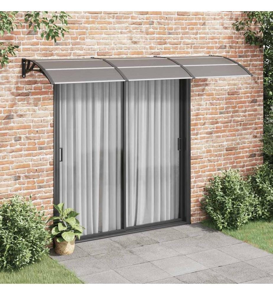 Türvordach Schwarz 300x100 cm Polycarbonat