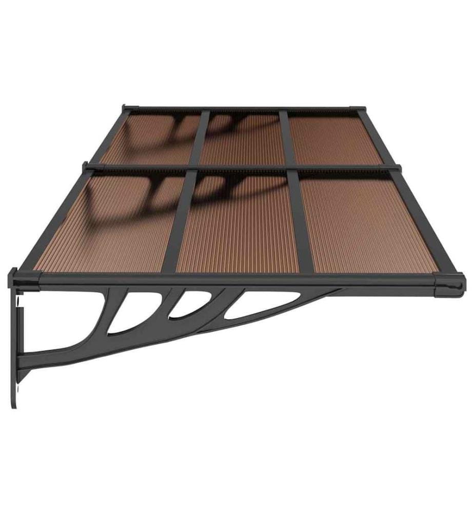 Türvordach Schwarz 239x90 cm Polycarbonat