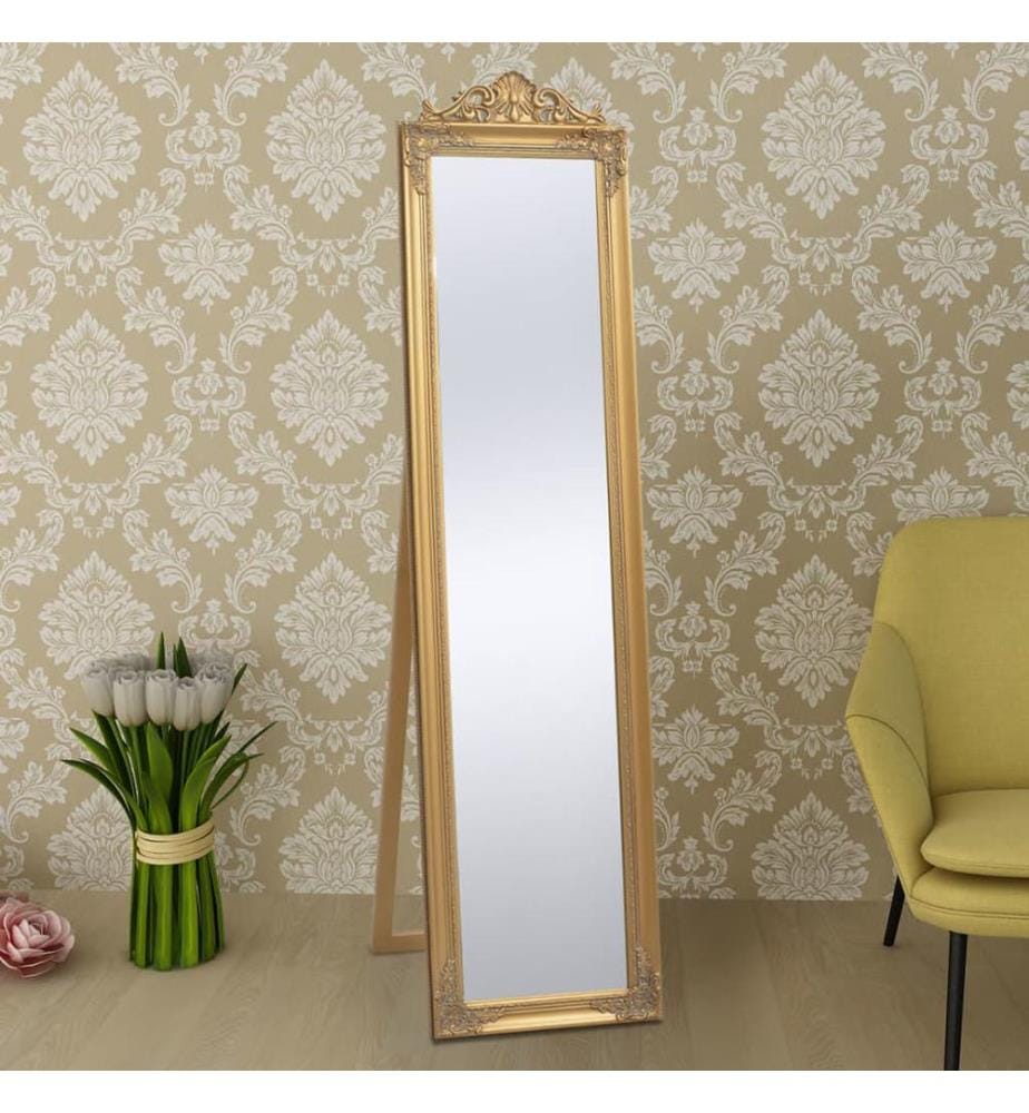 Standspiegel im Barock-Stil 160x40 cm Golden
