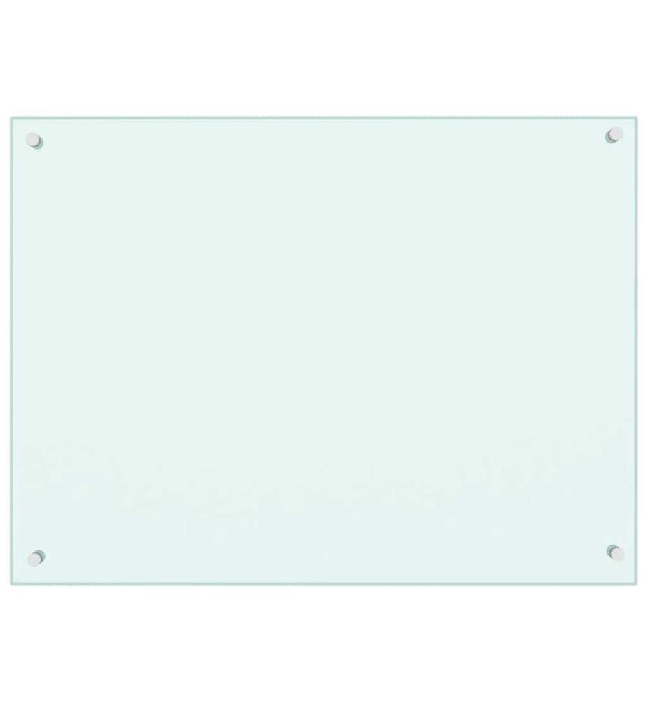 Dosseret de cuisine Blanc 80x60 cm Verre trempé