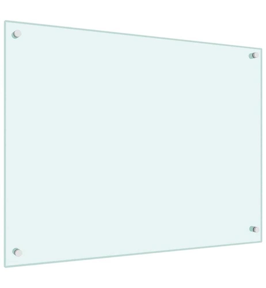 Dosseret de cuisine Blanc 80x60 cm Verre trempé