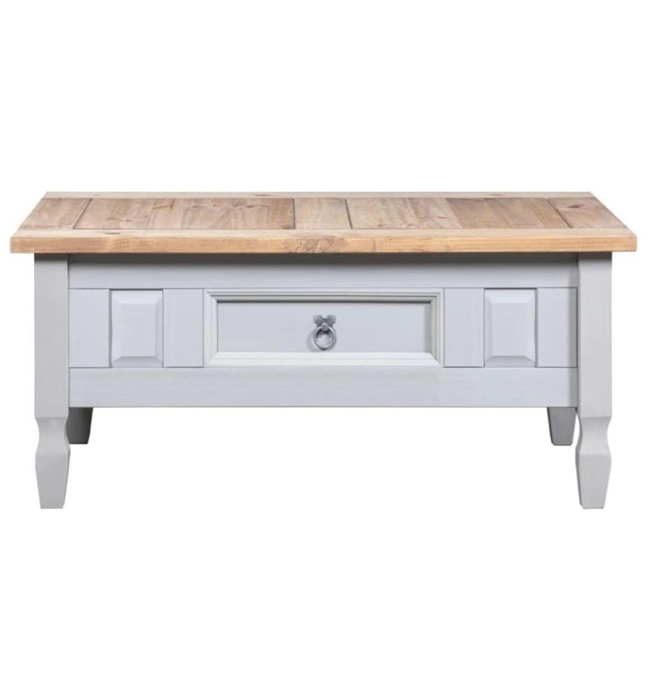 Table basse Pin mexicain Gamme Corona Gris 100x60x45 cm