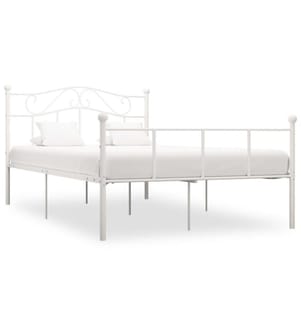 Bettgestell Weiss Metall 140×200 cm