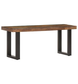 Sitzbank 110 cm Altholz und Stahl