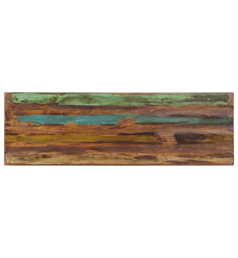Banc 110 cm Bois de récupération solide et acier