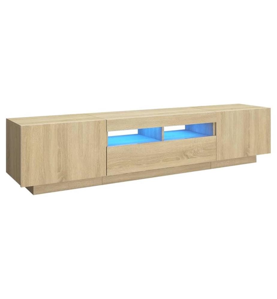 TV-Schrank mit LED-Leuchten Sonoma-Eiche 180x35x40 cm