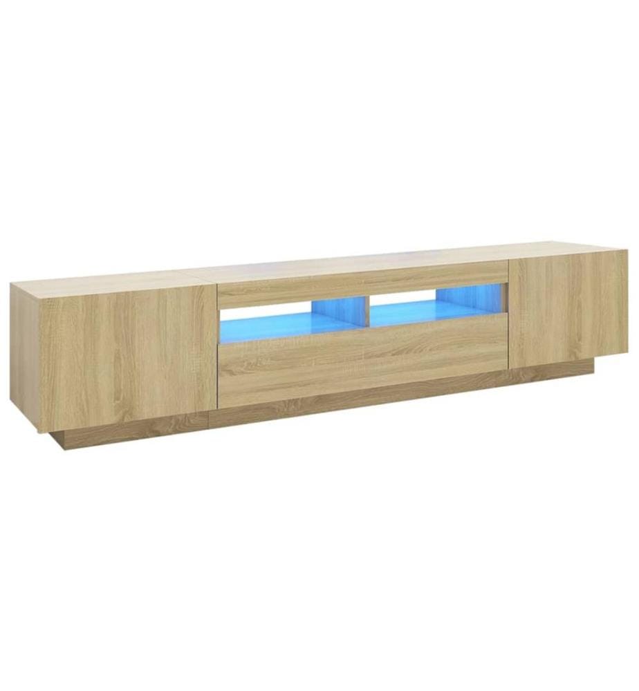 TV-Schrank mit LED-Leuchten Sonoma-Eiche 200x35x40 cm