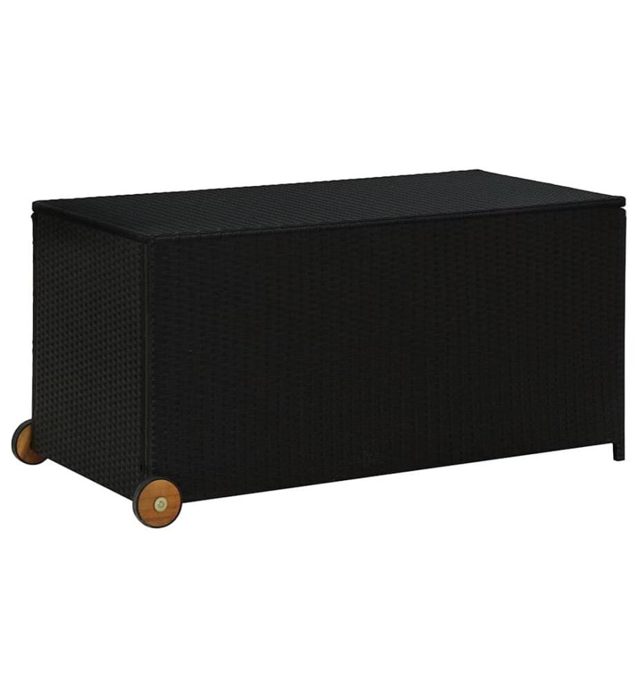 Garten-Auflagenbox Schwarz 120x65x61 cm Poly Rattan