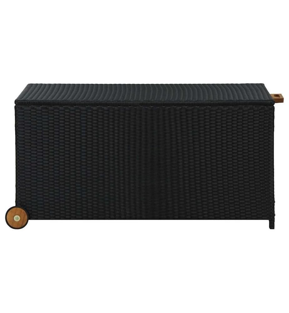 Garten-Auflagenbox Schwarz 120x65x61 cm Poly Rattan