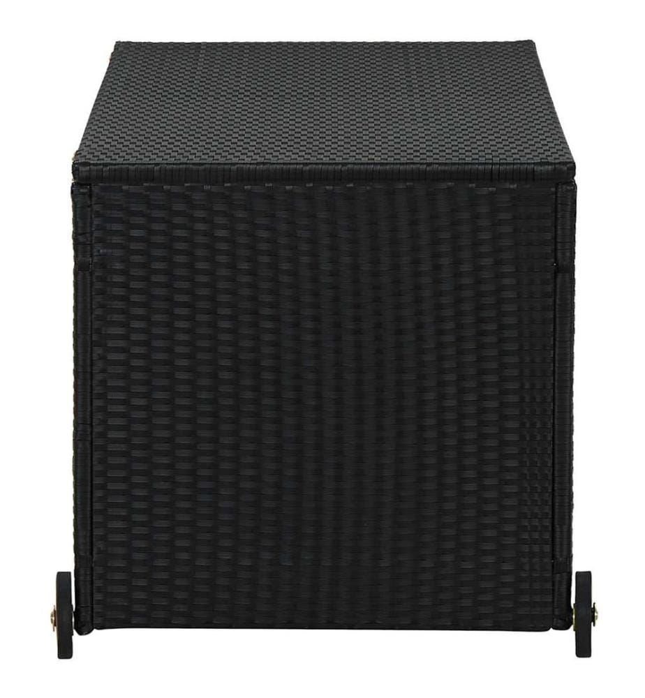 Garten-Auflagenbox Schwarz 120x65x61 cm Poly Rattan
